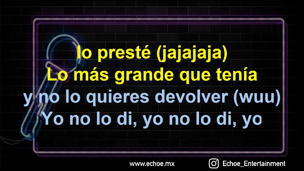 Maluma - El Prestamo (Versión Karaoke)