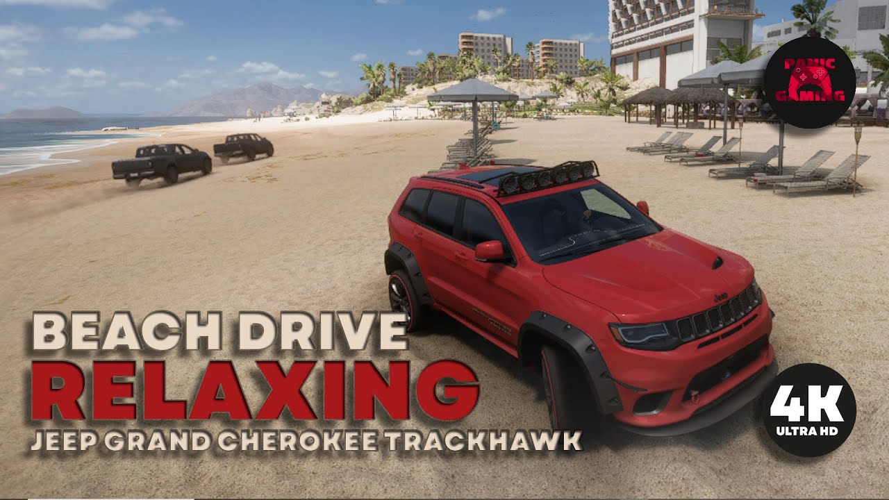 Relaxing Beach Drive with Jeep Grand Cherokee Trackhawk | Soothing Long Drive ASMR | 4K Ultra HD