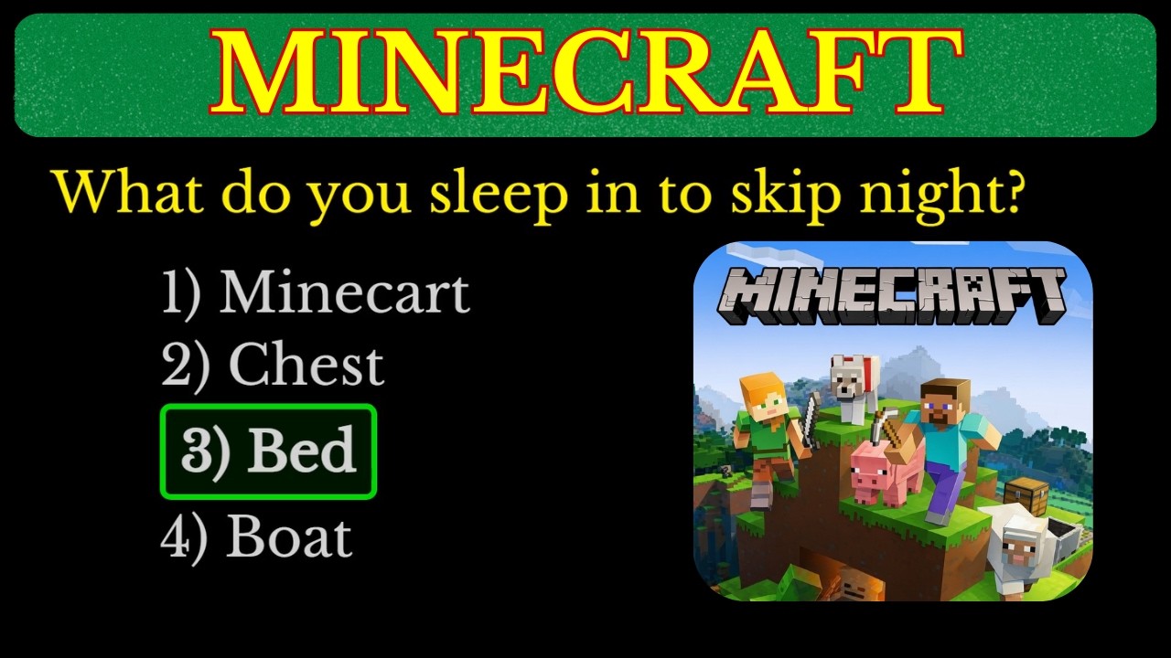 Minecraft 30 MCQ Challenge: Only Geniuses Pass
