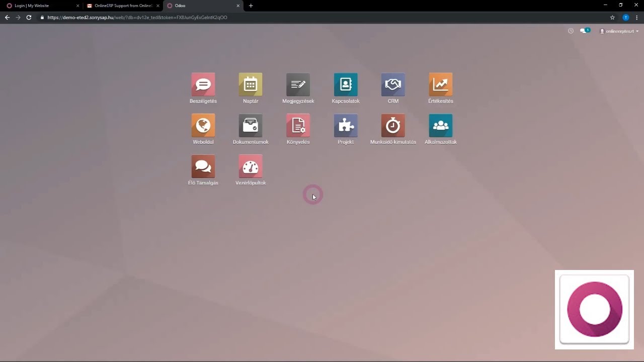 Odoo 12 - magyar DEMO használatának segítségnyújtása