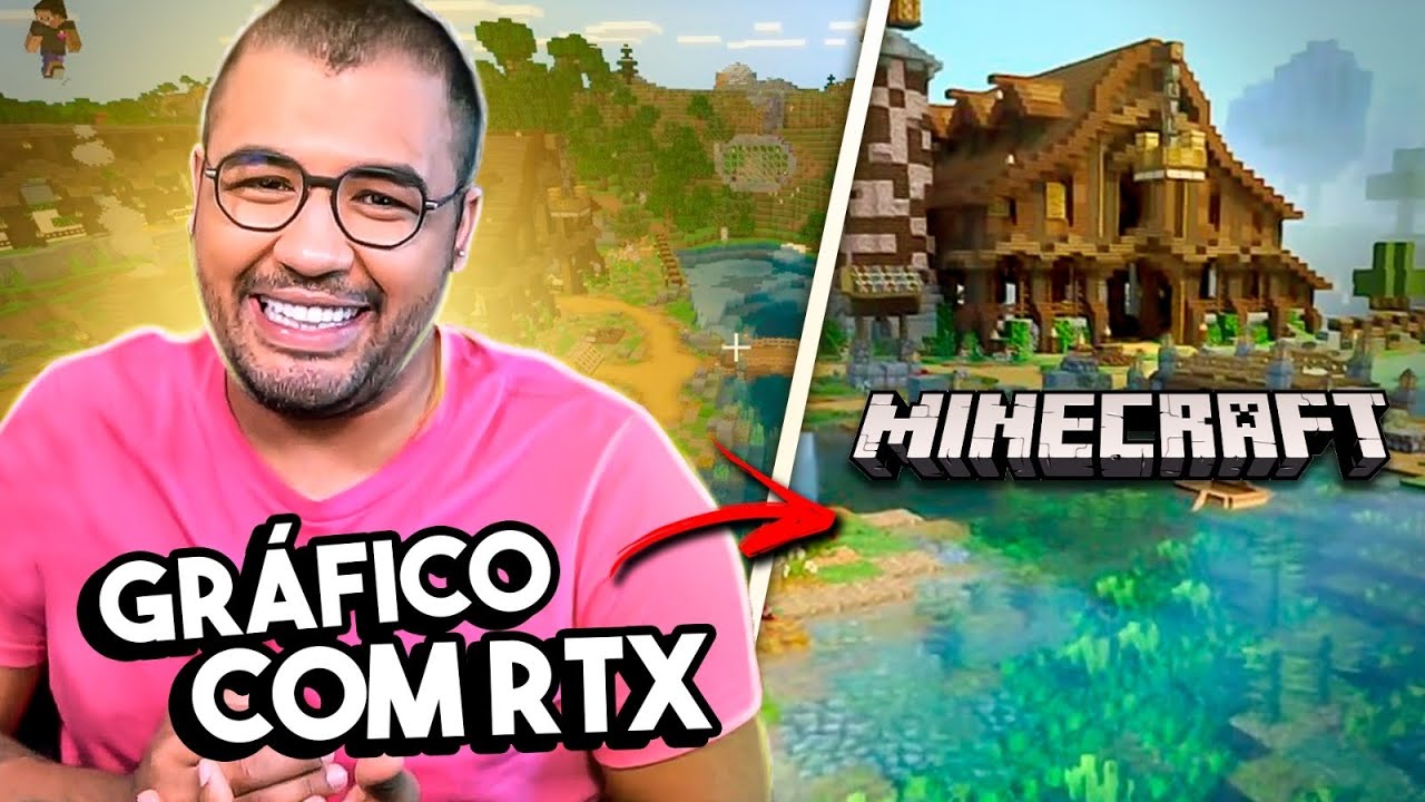 TRANSFORMEI O MUNDO MINECRAFT DO FELIPE PRA RTX/WINDOWS 10 EDITION! FICOU LINDO!