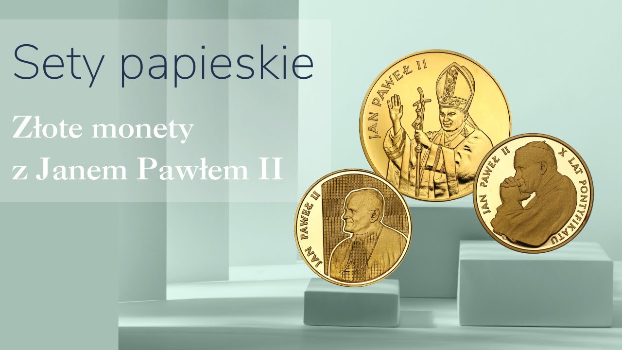 Złote monety z Janem Pawłem II, czyli rzadkie i poszukiwane sety papieskie. Aukcja Niemczyk