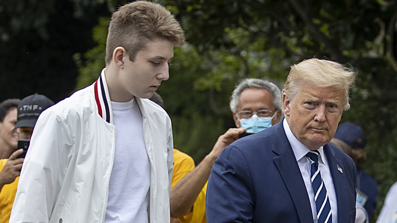 Barron Trump Looks So Grown Up Towering Over President Trump