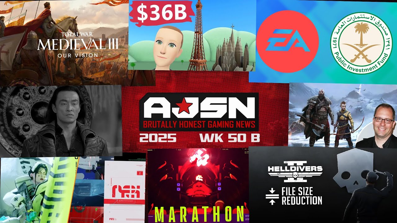 AJS News- Marathon ART THEFT is SETTLED, Saudi Arabia OWNS 93.4% of EA, Total War Medieval 3, MetaVR