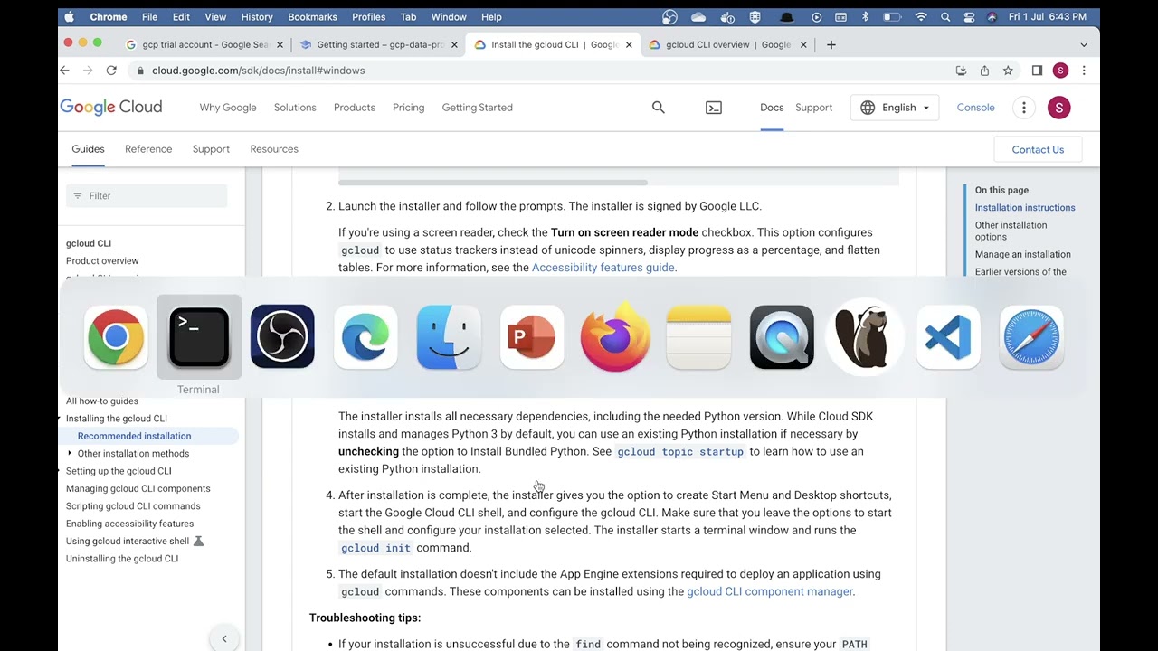 Google Cloud platform - CLI installation and overview
