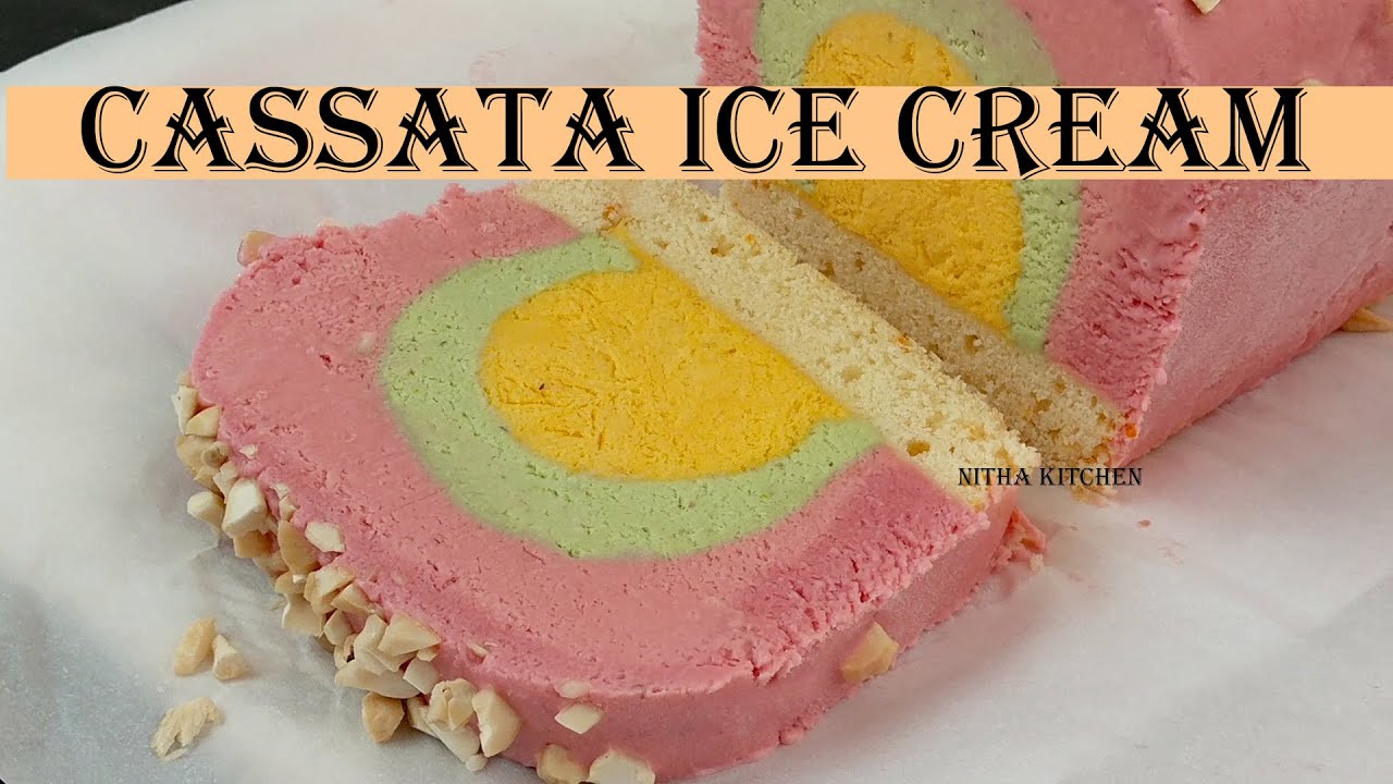 Homemade Cassata Icecream #cassata #icecream #cassataicecream #nithakitchen #neapolitan #harlequin