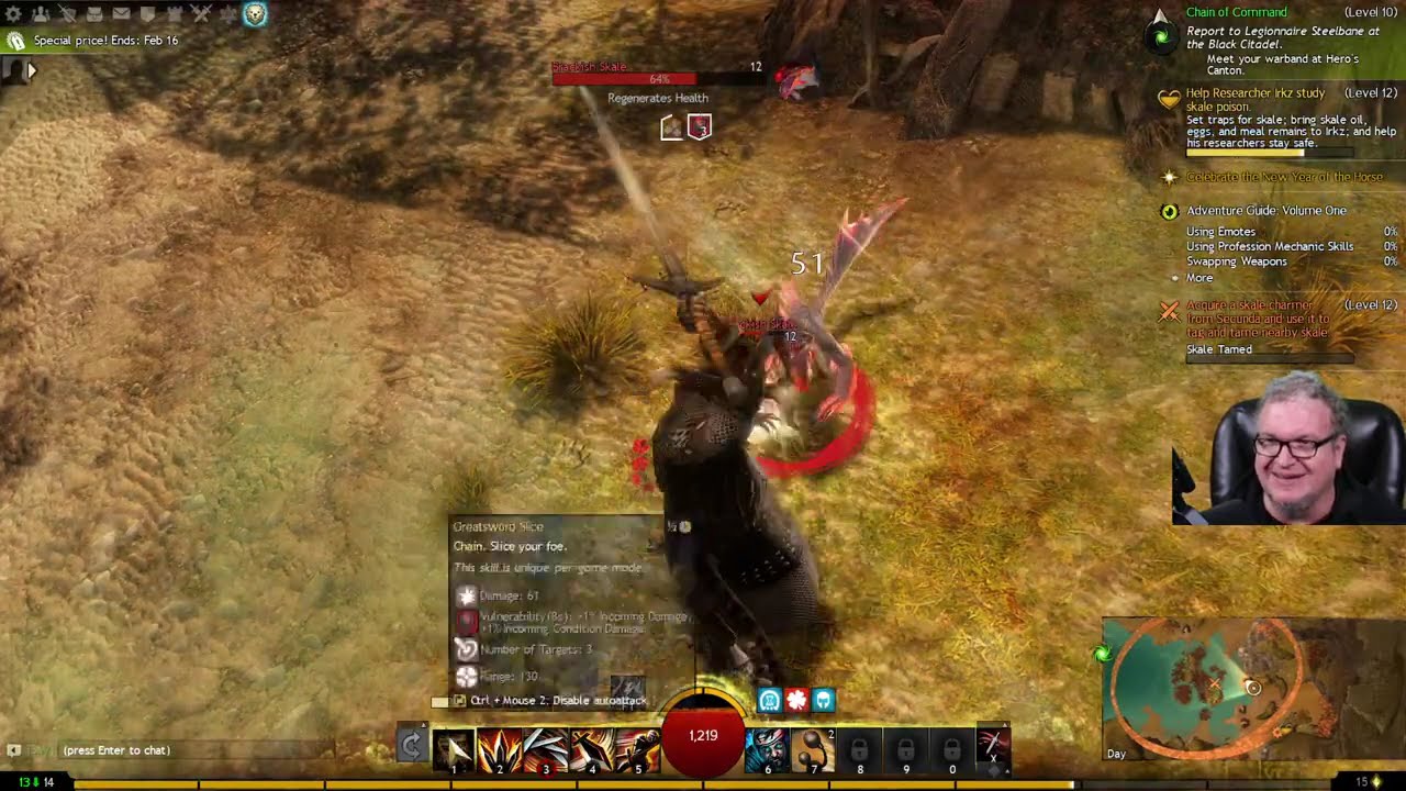 (M) Guild Wars 2 Leveling up my character today.