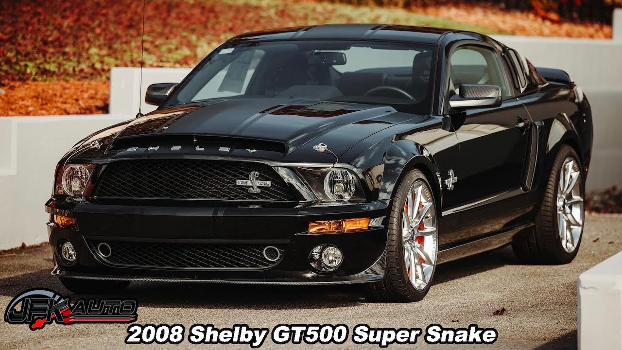 1,100 Mile 2008 Ford Mustang Shelby GT500 Super Snake with 725 Horsepower - JFK Auto