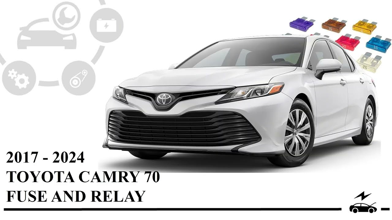 Схема блока предохранителей Toyota Camry 2017 2018 2019 2020 2021 2022 2023 реле с назначением и ...