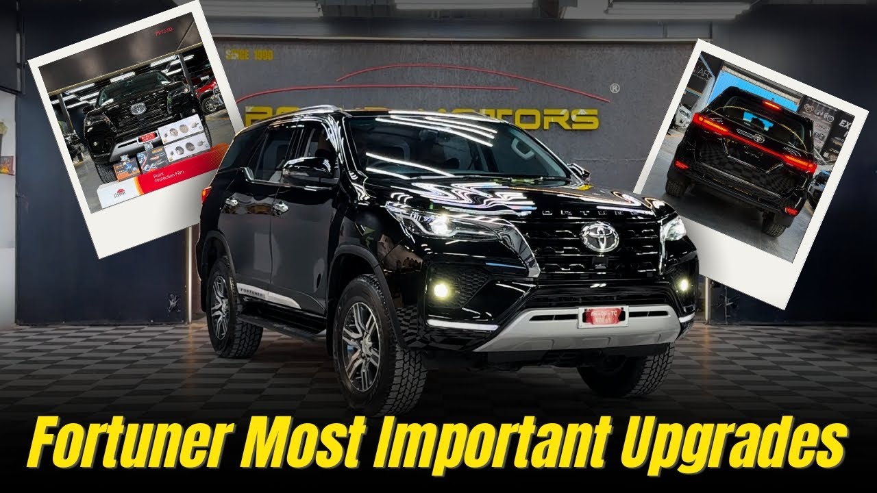 Black Toyota Fortuner Mods | Audio Upgrade | PPF | Tail Lamp 