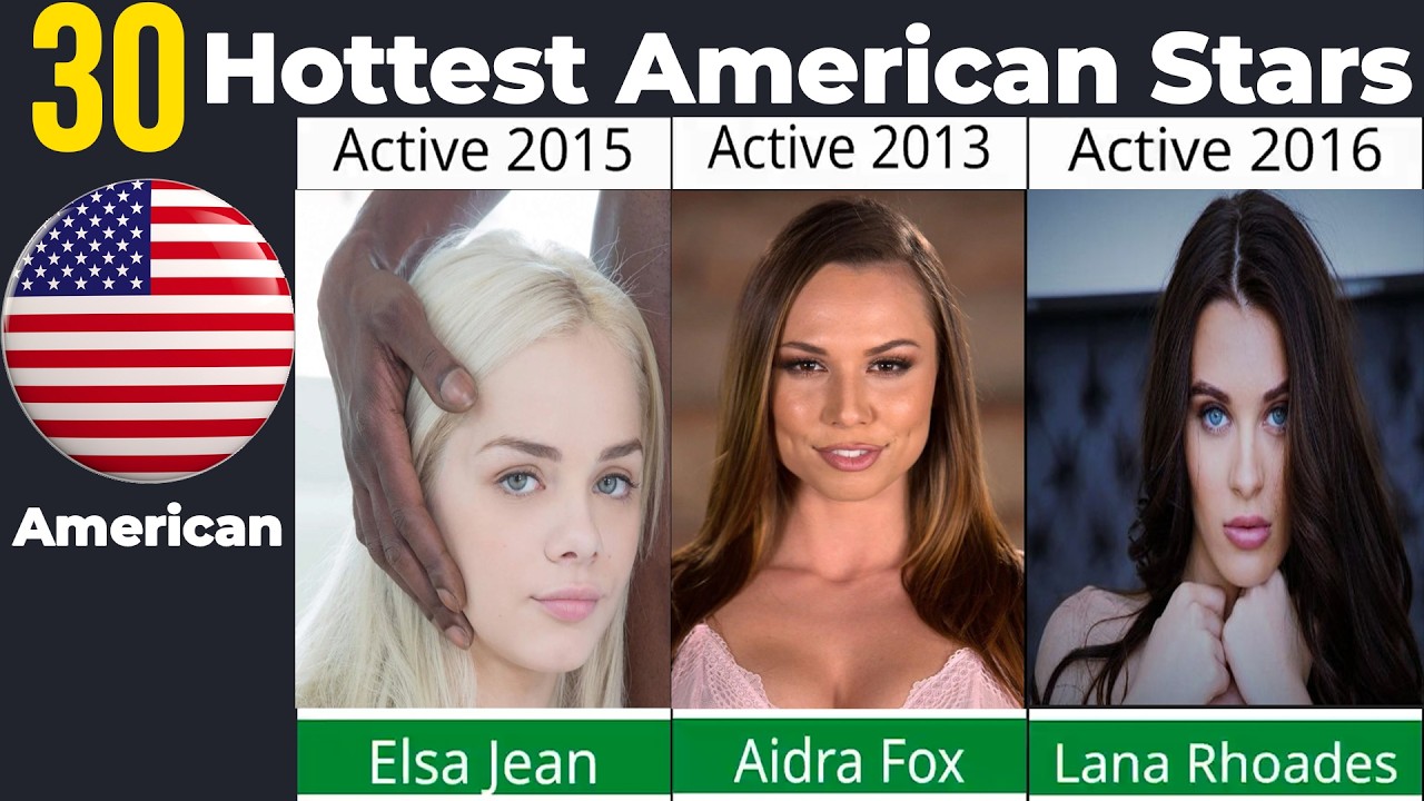 Top 30 Most ranked Adult Film Stars of All Time (USA) | American adult stars