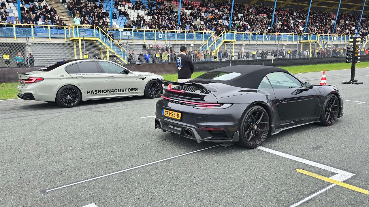 Deutsche AutoFest drag races!1000hp BMW M5, 1300hp Mercedes E63 AMG, 1100hp Porsche 911 and more