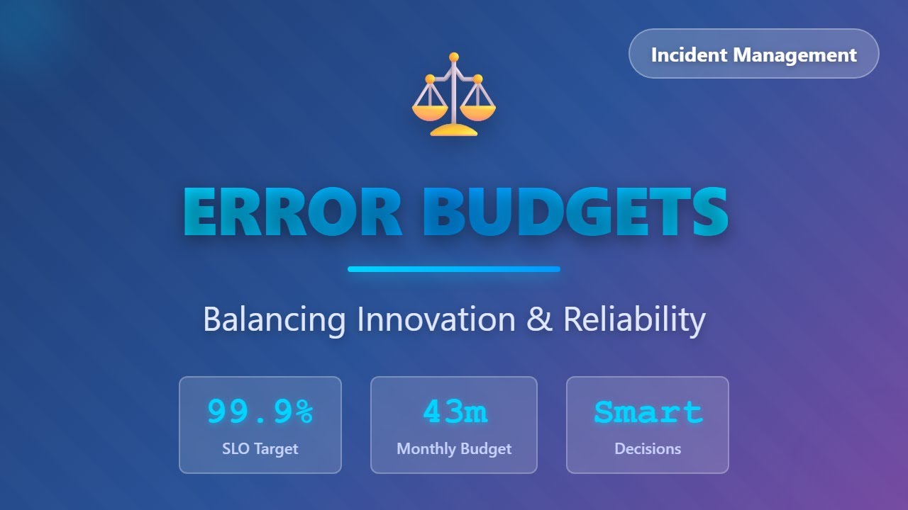 Error Budgets Explained: Balance Innovation & Reliability in DevOps | Incident Management