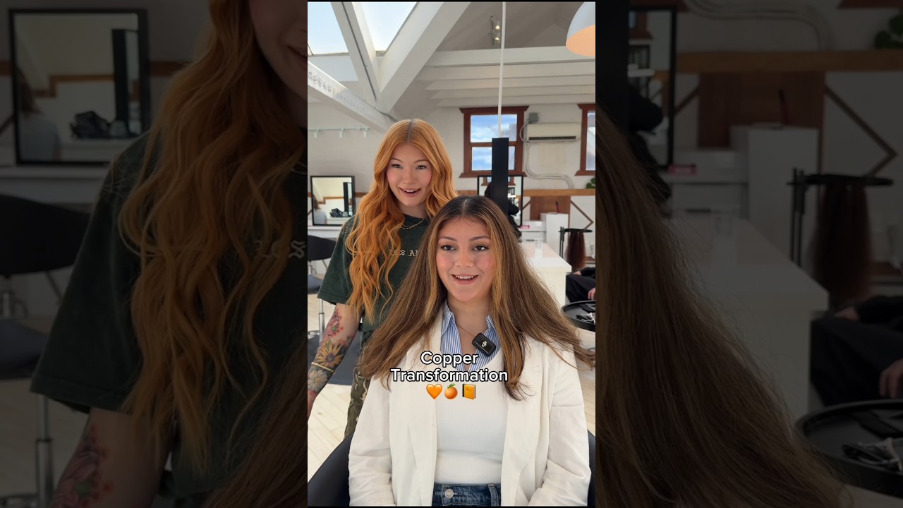 Copper hair transformation 🧡🍊📙