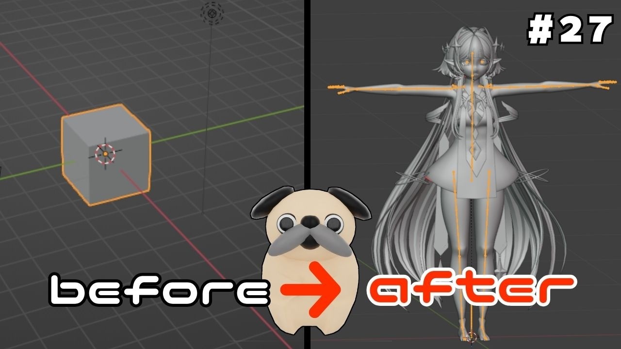 【blender】企画参加していただいた方の3Dモデルを制作します！ 【#27 ウェイト修正！】