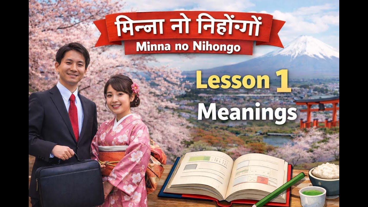 Minna no Nihongo Lesson 1 Meanings in Nepali | Japanese Language for Beginners