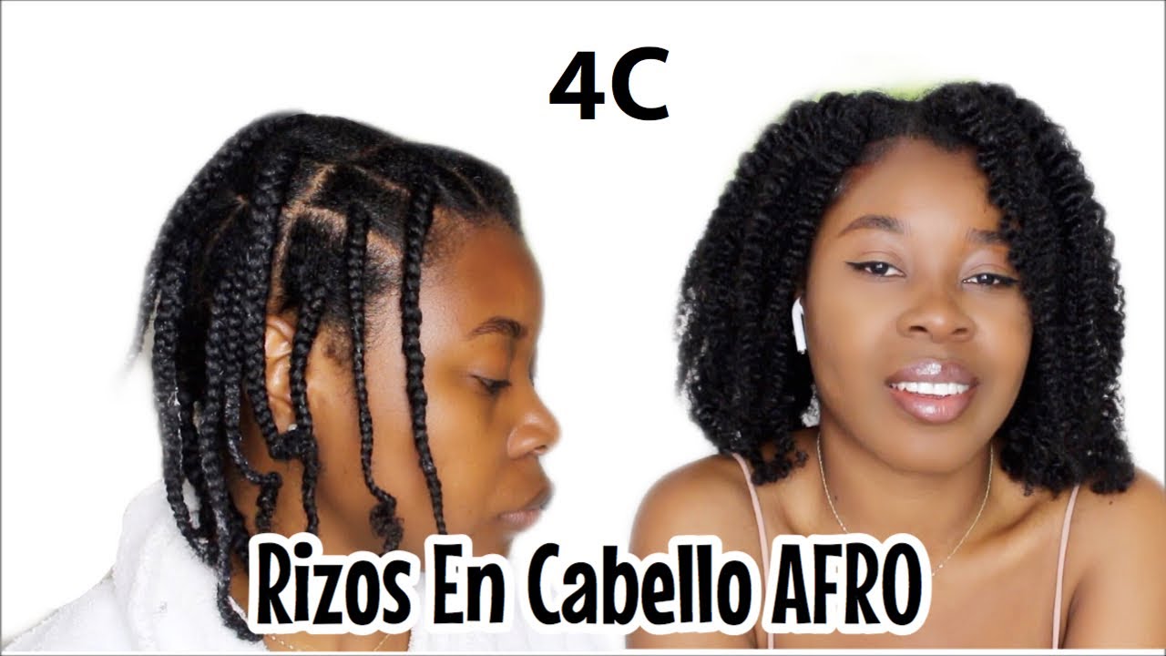 DEFINICIÓN CON TRENZAS en el CABELLO 4C || CÓMO HACER RIZOS en el CABELLO 4C paso a paso || RIHANEL