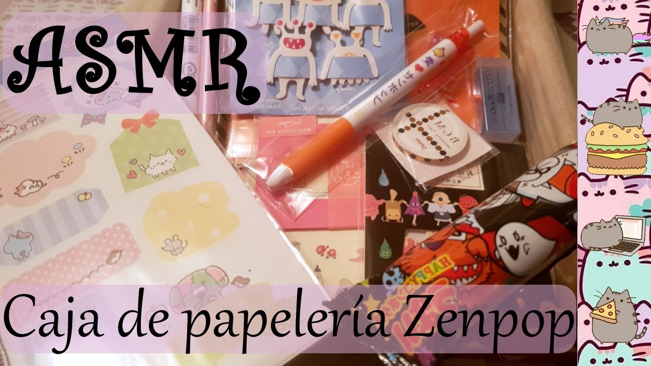 ASMR (Español): unboxing caja Zenpop - material de papelería