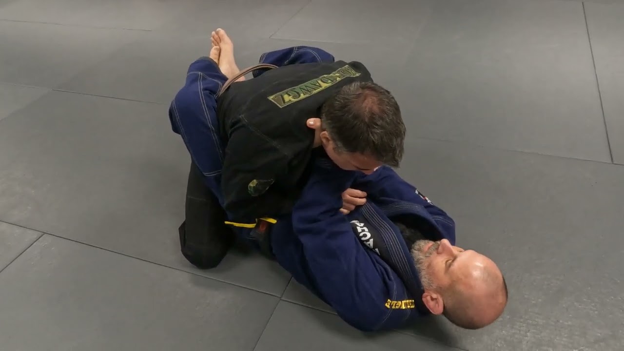 Mechanics of cross collar choke from closed guard