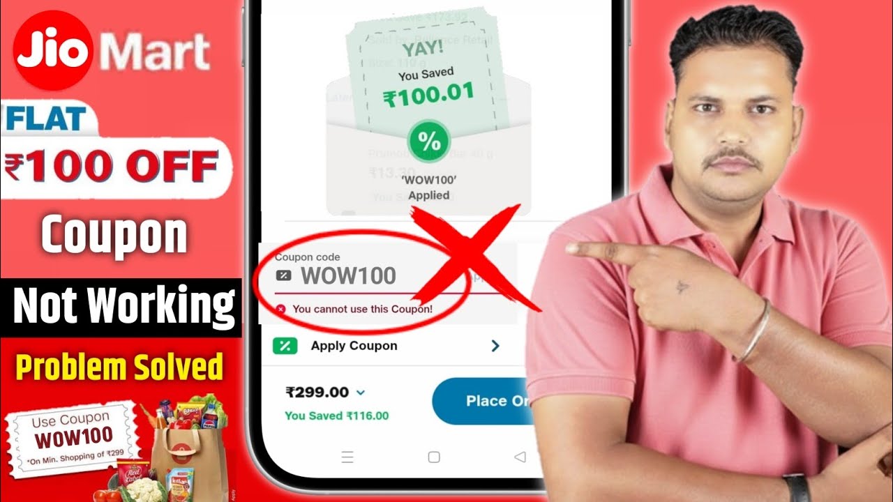 How to Get ₹100 Discount 🛍️ on Jiomart Coupon Not Working Problem Solved 2026