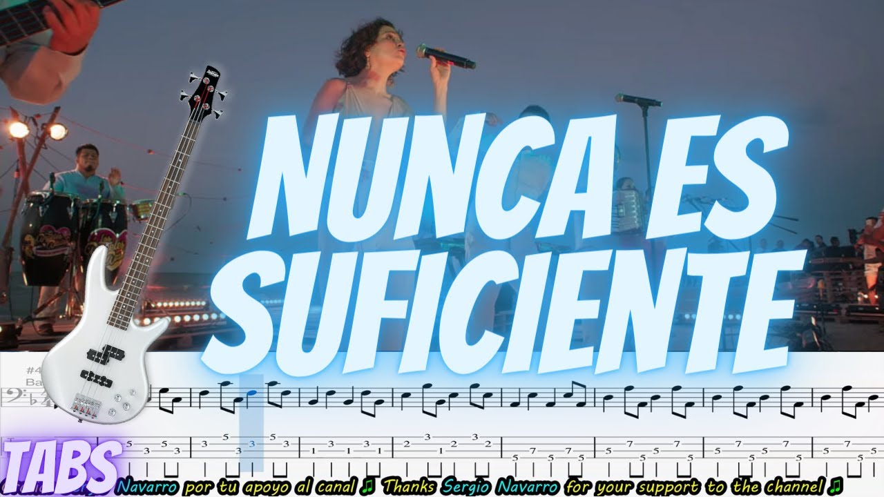 💞Los Ángeles Azules - Nunca Es Suficiente ft. Natalia Lafourcade Bajo (GuitarPro 🎸)