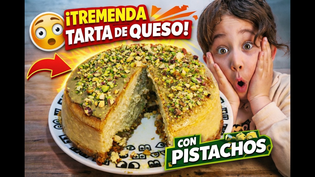 La MEJOR TARTA DE QUESO con PISTACHO 🥜🤯 ¡Ultra Cremosa y Brutal!