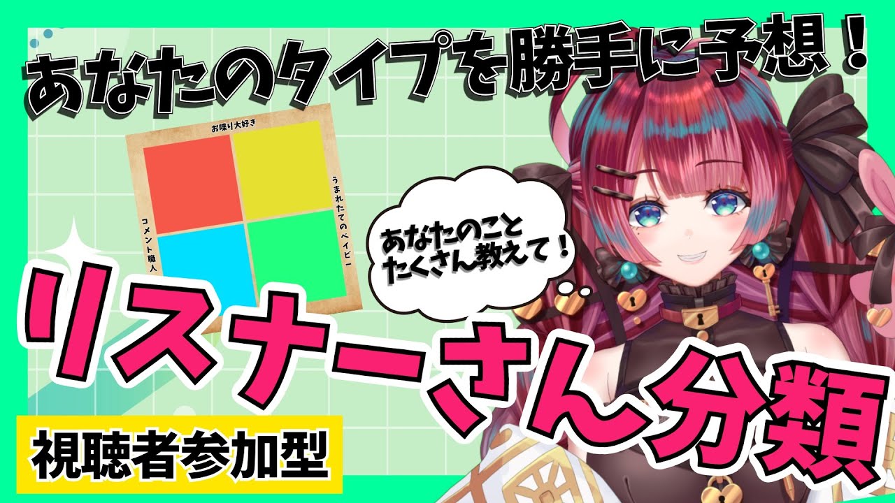 【診断ライブ】リスナーさん分類★あなたはどのタイプ？【参加型】【うるわし えも】