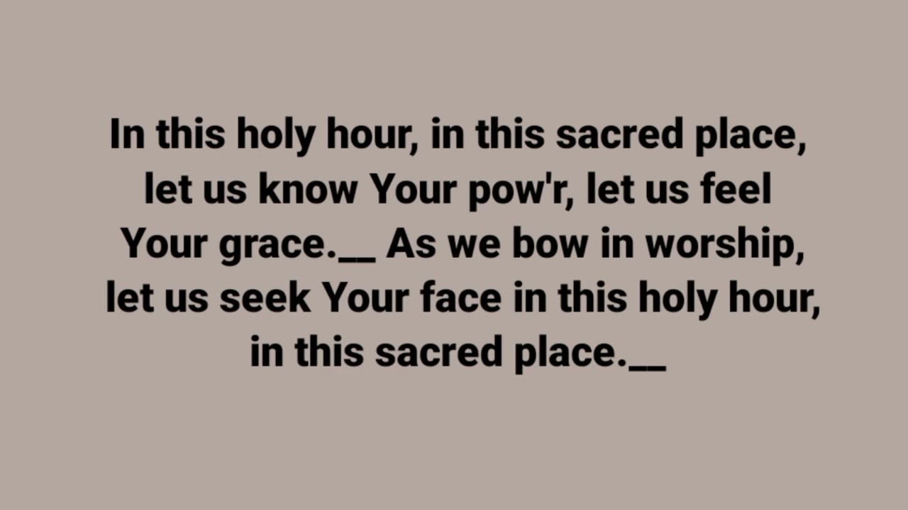 In This Holy Hour(alto)