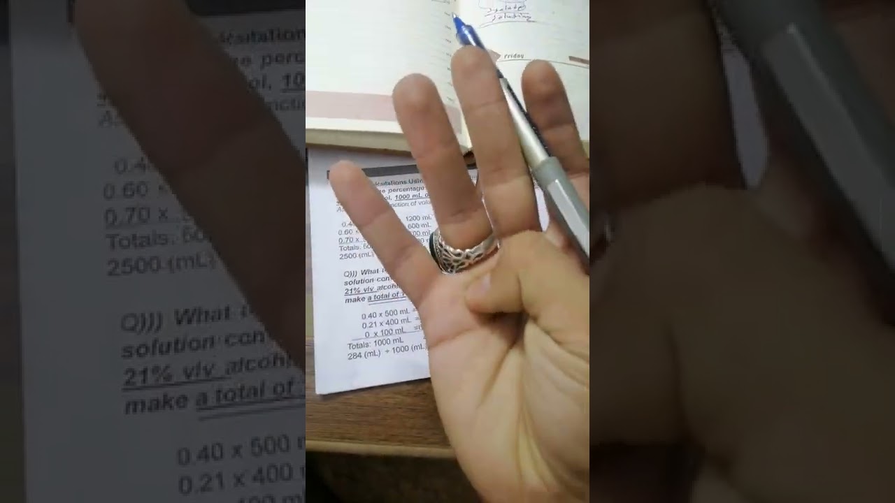 حسابات صيدلانية لكجر 15 شرح  alligation ( طريقة الرسم والنسبة الكلية)