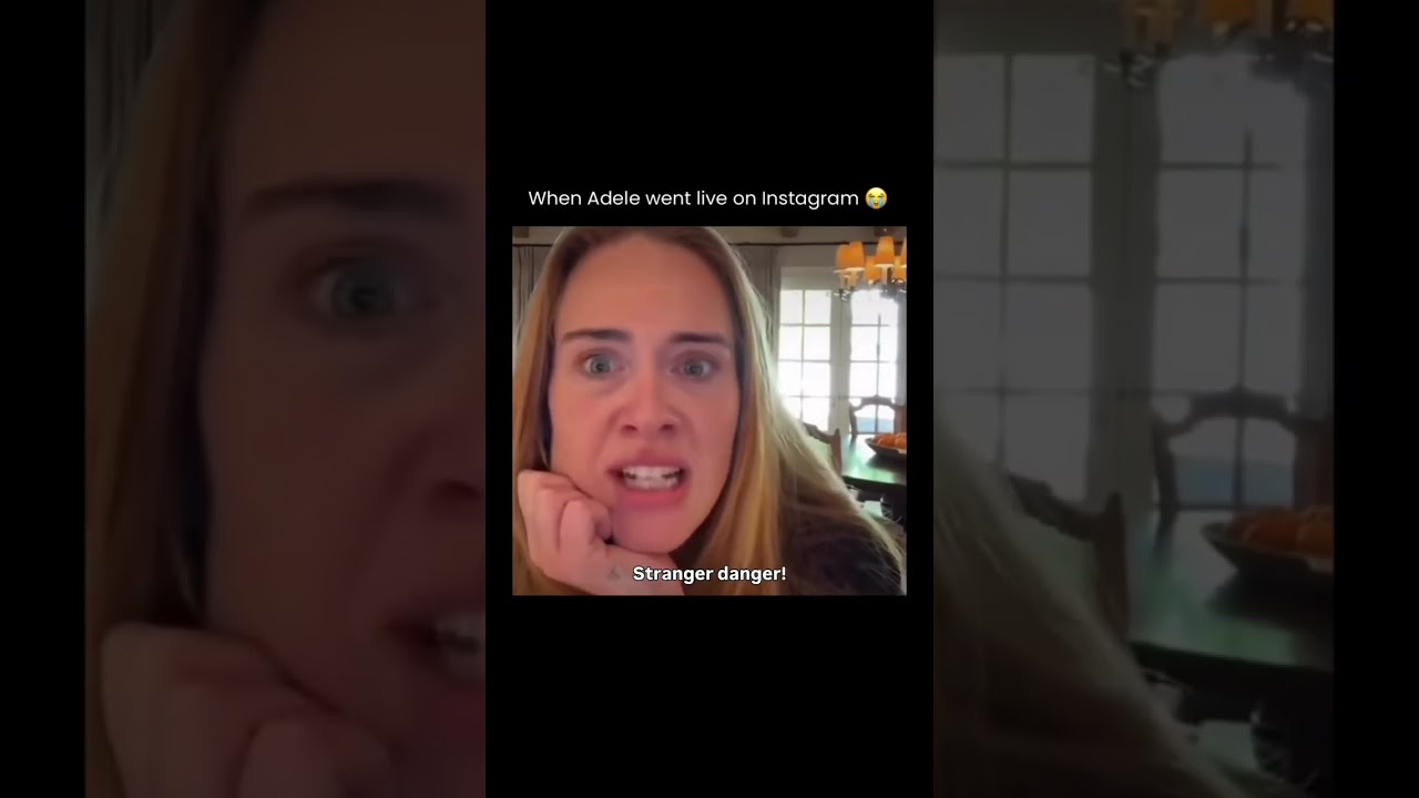 Когда Адель вышла в прямой эфир в Инстаграме 😭😭 #adele #instagram #live #funny