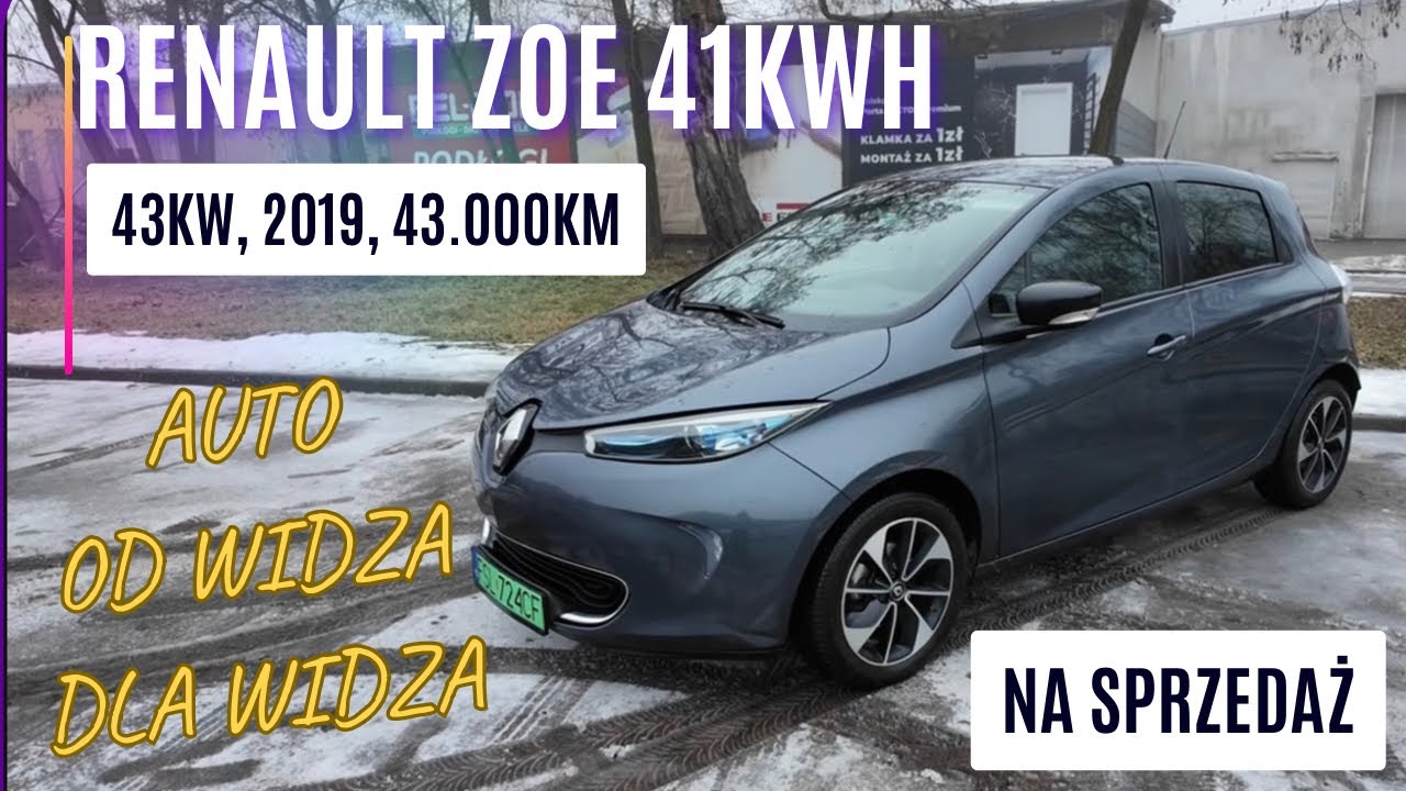 Renault ZOE 41kWh, 43kW AC, 2019 - samoch&oacute;d na sprzedaż - seria AUTO OD WIDZA DLA WIDZA