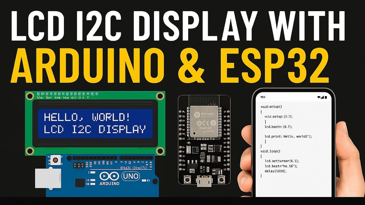 LCD I2C with Arduino & ESP32 | Program Using Mobile in 5 Minutes