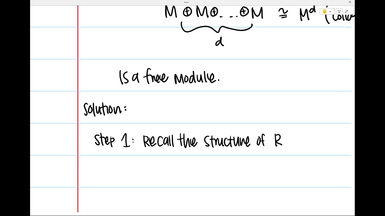 When Does a Module Become Free? (Simple Algebra Trick)