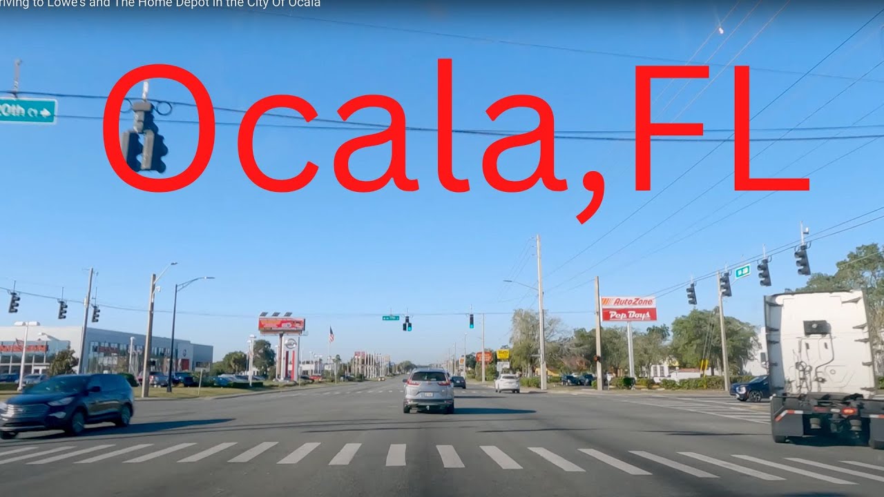 Driving to Lowe's and The Home Depot in - Ocala, FL 4K. #aroundocala #shopping