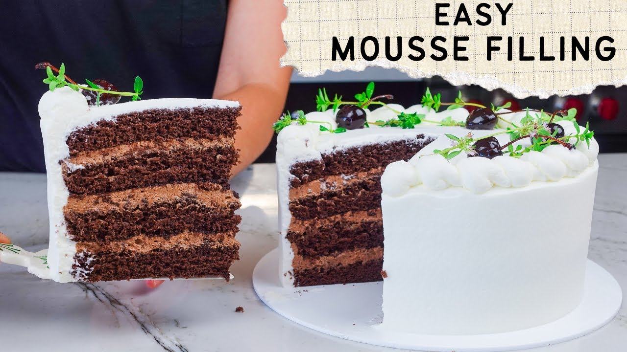 I love this chocolate mousse for cake (no gelatin or eggs)