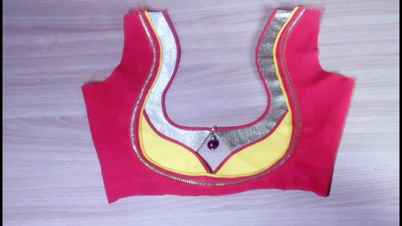 Blouse cutting and stitching || blouse back neck design || Stitching world