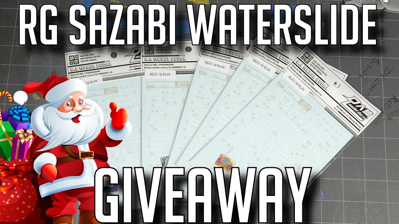 RG SAZABI WATERSLIDE XMAS GIVEAWAY CONTEST FROM ABBY LEE ABBY LC
