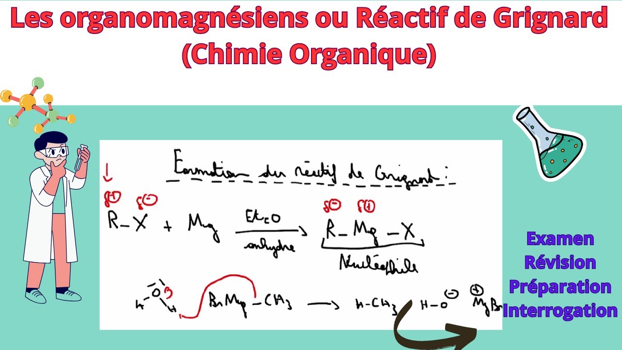 Chimie Organique (Exercice 6) : Les organomagnésiens (réactif de Grignard)