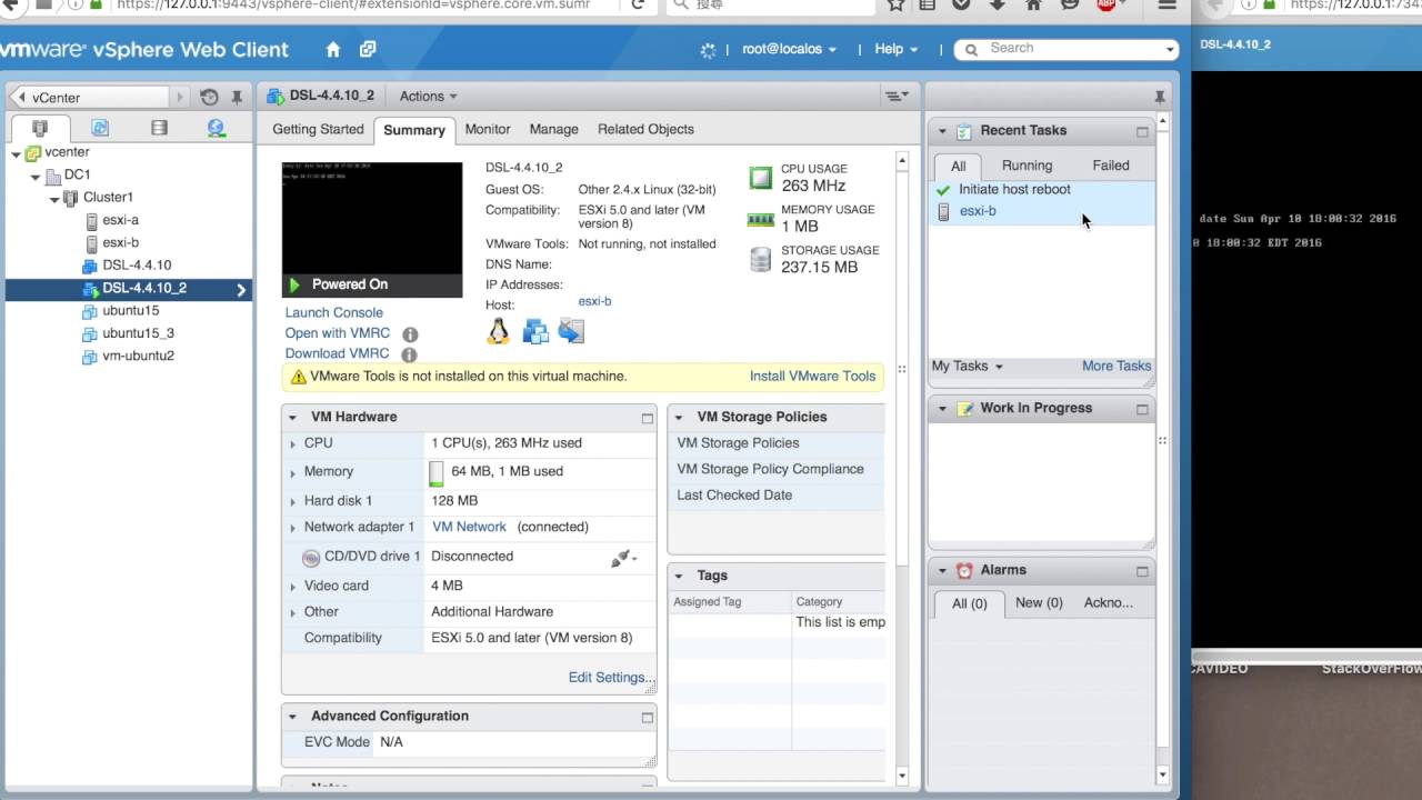 VMware vSphere demo - Fault Tolerance (FT)