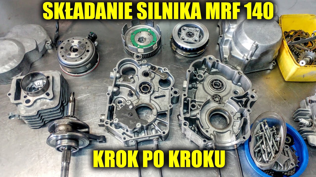 Składanie silnika MRF 140 PitBike YX YCF Lifan (krok po kroku) 1P56FMJ Loncin CROSS FMI154 Kayo 125
