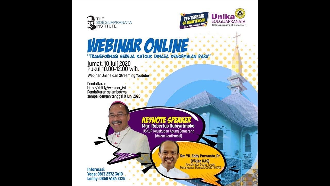 Webinar TSI : Transformasi Gereja Katolik di Masa Kenormalan Baru