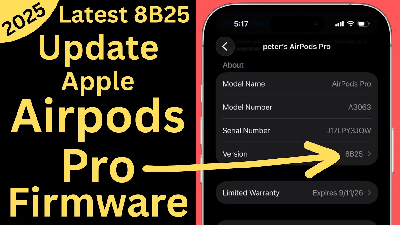 How to Update Airpods Pro 3 Firmware: 8B25 Install Latest Software Update in 2026