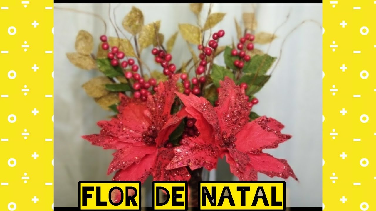 Como hacer flores navideñas en tela tnt..como flores em tecido de tnt..ñ