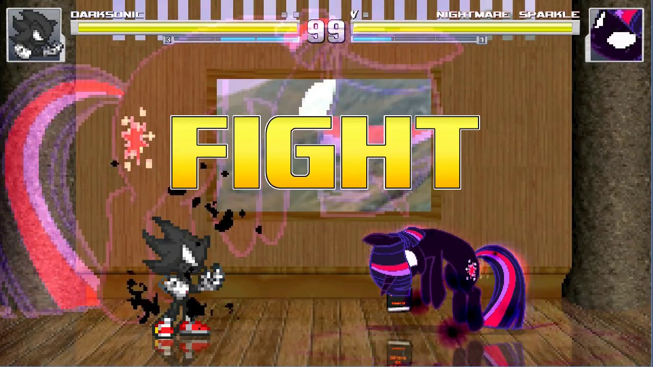 Dark Sonic vs Nightmare Sparkle ll mugen ll Sonico Gamer 587