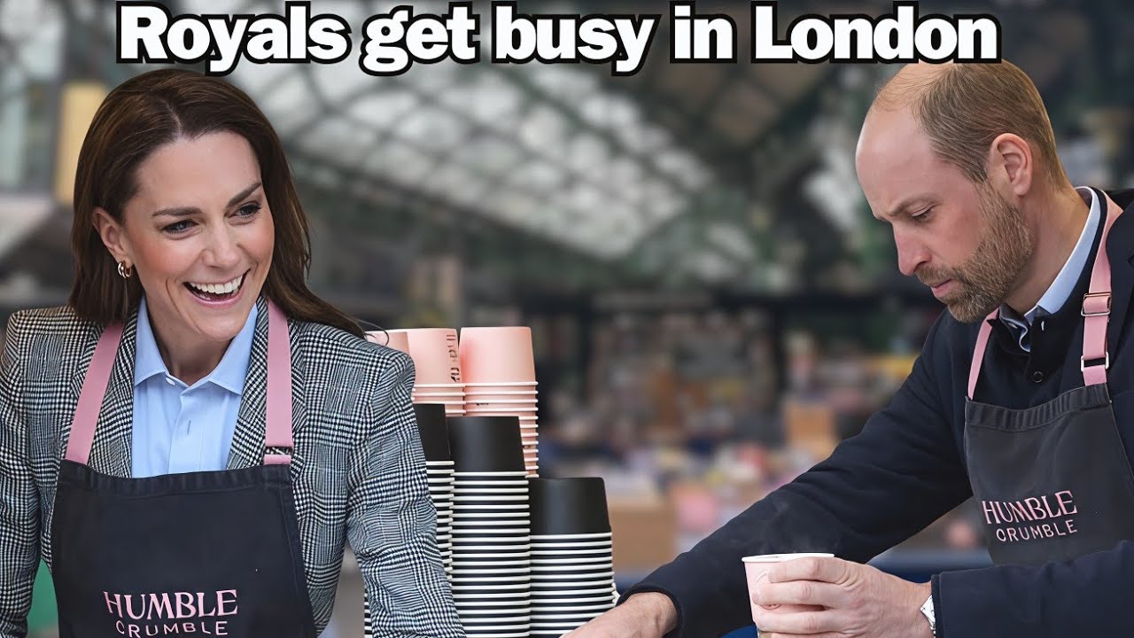 Принц и принцесса Уэльские были замечены за подачей десерта на рынке Боро во время неожиданного в...