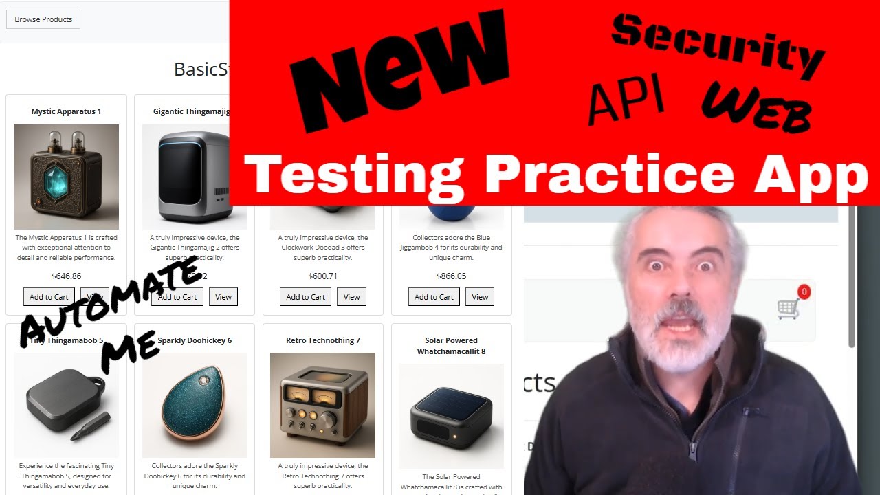 Попрактикуйтесь в веб-тестировании и автоматизации API на примере этой корзины покупок.