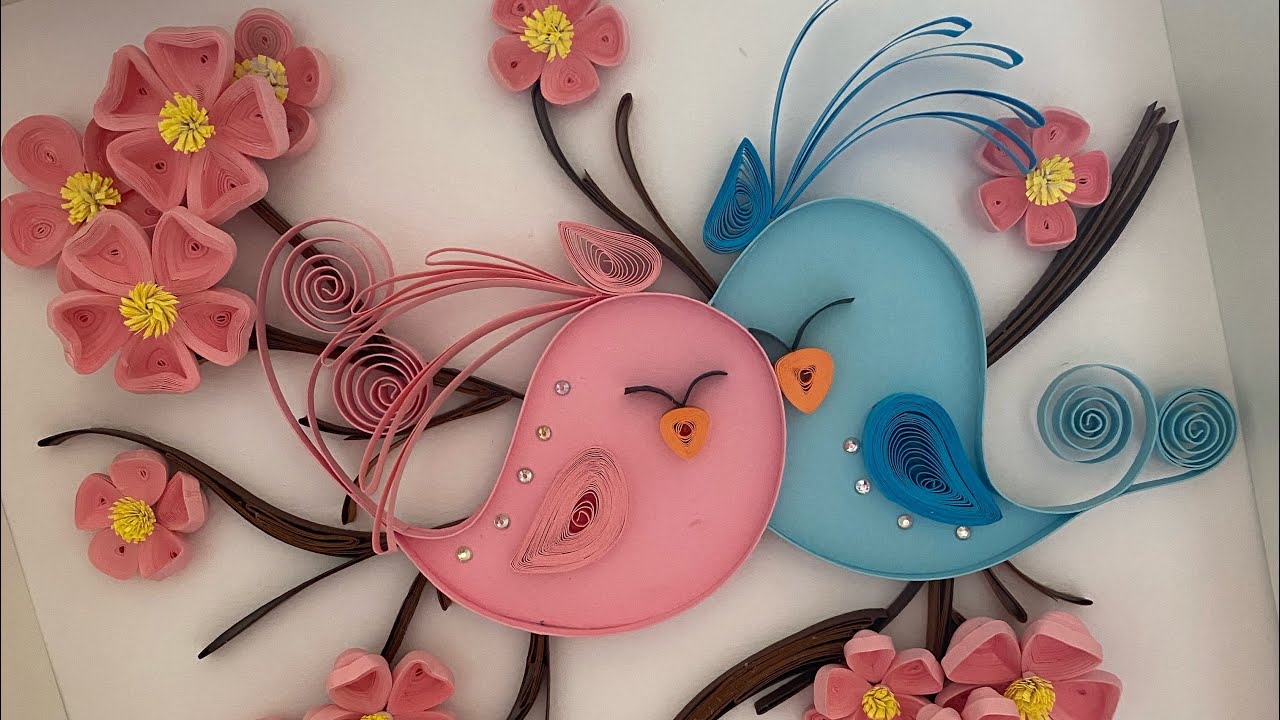 How to make Cherry blossoms| Sakura flower paper quilling tutorials (Part 2)