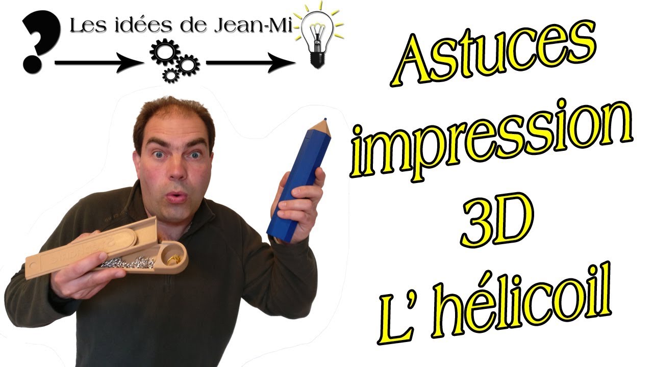 porte crayon avec filet rapporté helicoil en impression 3D