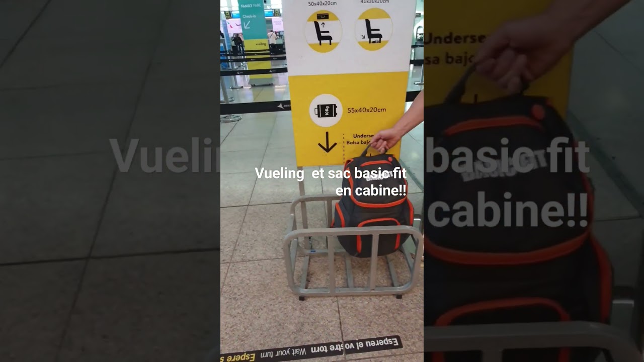 Vu! astuce un sac cabine basic fit pour #vueling #astuce #valise #valisecabine