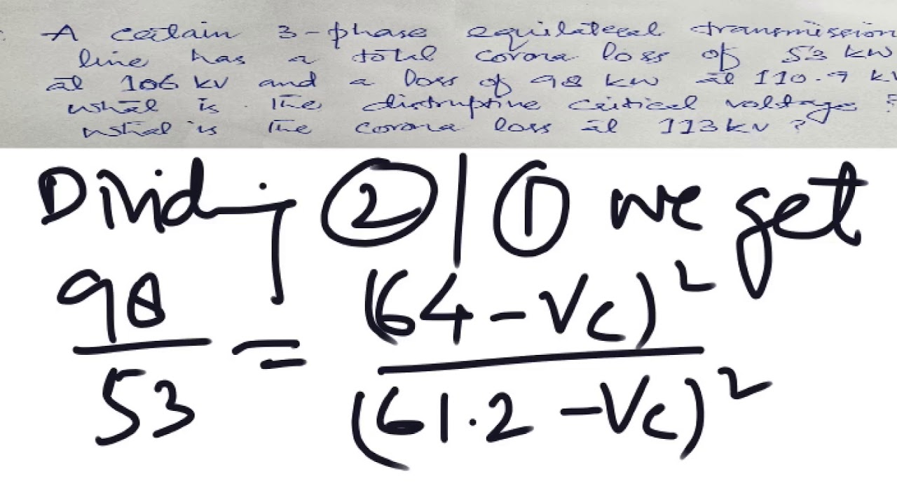 How to calculate corona loss and critical disruptive voltage in a given transmission system
